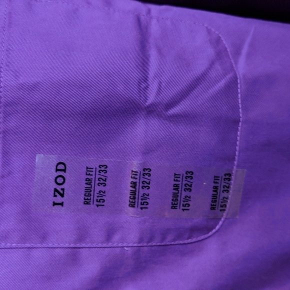 Izod Men's Reg Fit Wrinkle Free Long Sleeve Button Down Shirt Size 15.5 - Picture 5 of 6